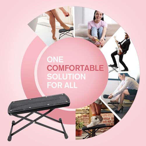 Adjustable Pedicure Foot Rest - 6 Heights, Foldable & Non-Slip