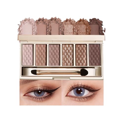 Neutral Nude Brown Eyeshadow Palette – 6 Matte & Shimmer Shades