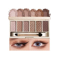 Neutral Pink Brown Eyeshadow Palette - 6 Colors with Mirror