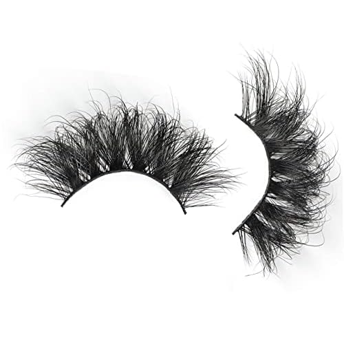 HICOCU 25mm Lashes Mink 3 Pairs False Eyelashes Dramatic Look lashes 25mm Set Pack 3D Lashes Long Volume Mink Eyelashes(WYS-SHD-3)