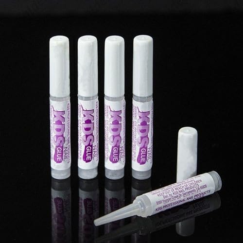 5 pcs Nail Tip Glue - Fast Drying, Water-Resistant Adhesive for Acrylic Nails