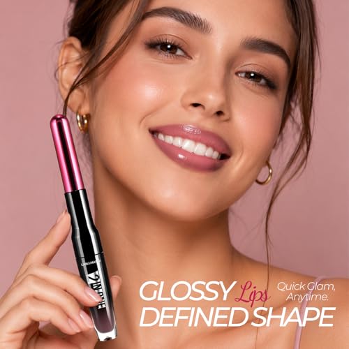 LANGMANNI 2-in-1 Lip Liner & Gloss Duo - Soft Blush Pink