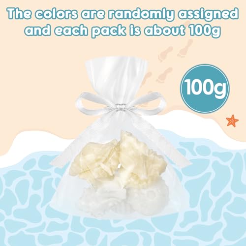 200g Sea Glass Soap Decor White Seashell Decorative Soaps for Bathroom Home Decor Beach Wedding Nautical Wedding Party Favors Beach Bridal Shower Favors