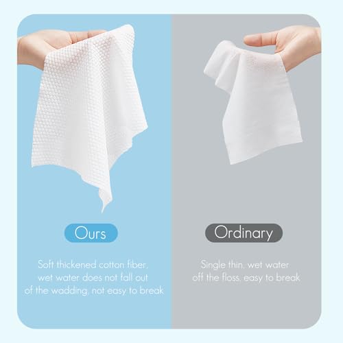 ataraxia Disposable Face Towels XL, Cotton Clean Towel for Face Travel Pack of 50, 10x12'' Extra Thick Soft Facial Cleansing Towelettes Wipes for Drying | Washing | Skin Care | Makeup Removing