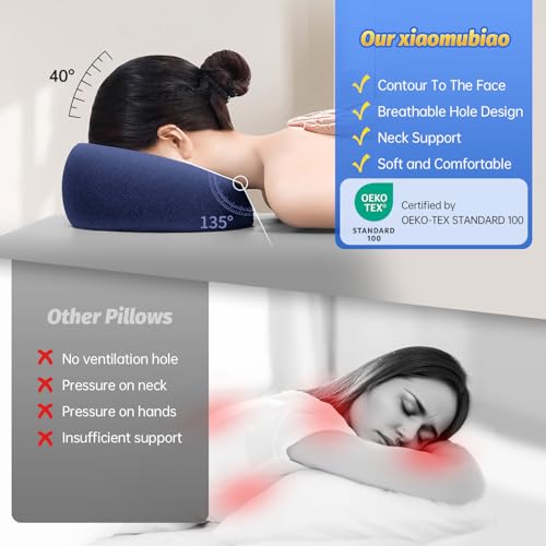 Ergonomic Face Down Pillow for Eye Surgery Recovery & Massage Headrest