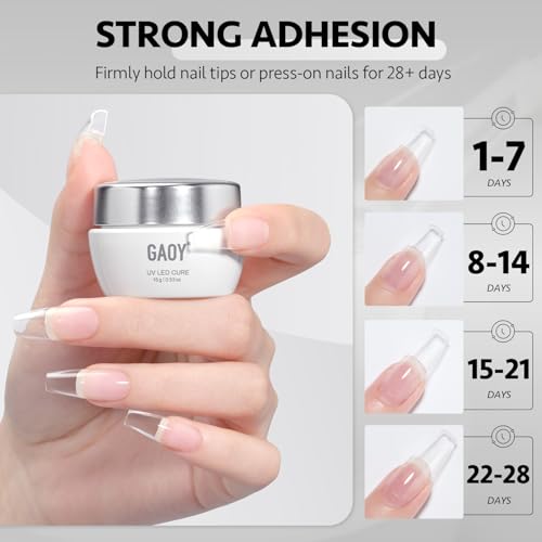 GAOY 15g Solid Nail Glue Gel for Strong Nail Tips & Extensions