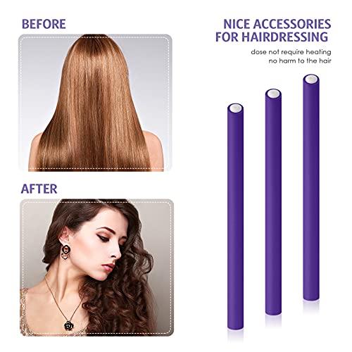 30pc 7" Flexible Foam Hair Rollers No Heat Curling Rods