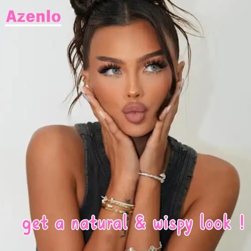 Azenlo Faux Mink False Eyelashes 48 Pairs 14mm Wispy