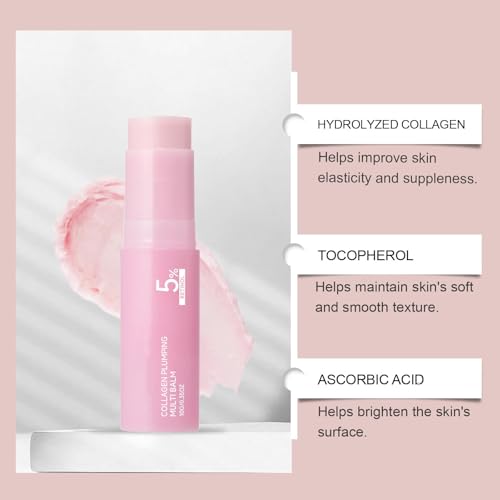 Pink Collagen Volume Balm Stick - Face, Eyes, Lips