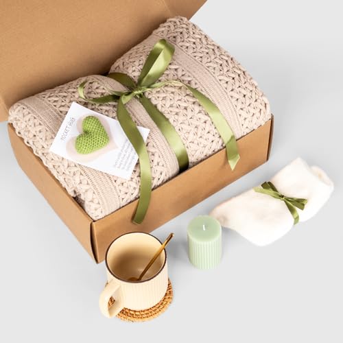 Self Care Gifts for Women Get Well Soon Gifts, Birthday Baskets Care Package for Women, Thinking of You Feel Better Inspirational Basket for Mom Her Friend Sister Wife