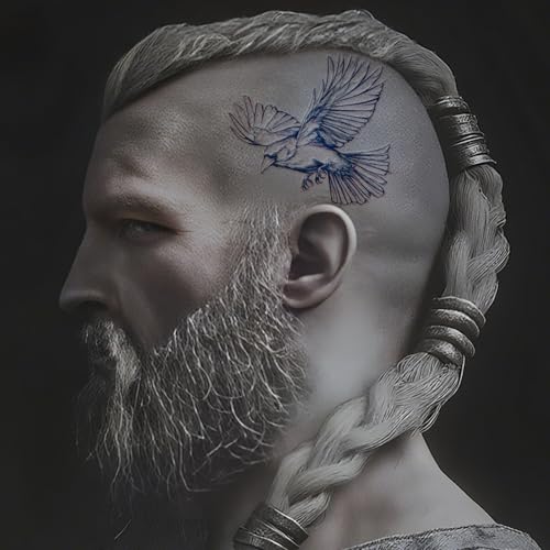 10 Viking Temporary Tattoos Waterproof Blue Stickers