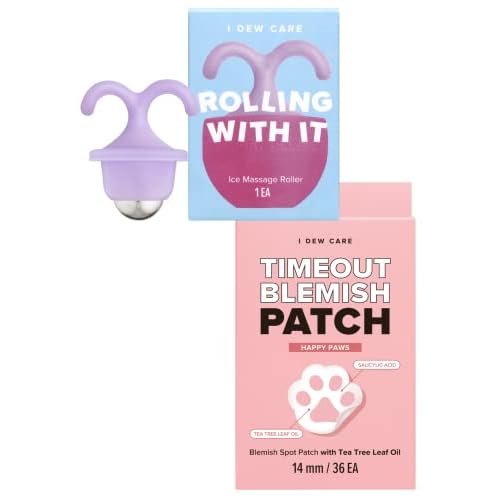I DEW CARE Rolling With It + Hydrocolloid Acne Pimple Patch - Timeout Blemish Happy Paws Bundle