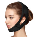 Black Reusable V-Line Mask for Jawline Lifting - Adjustable Chin Strap