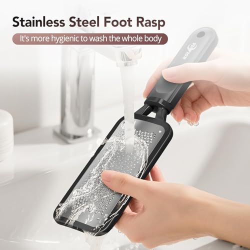 Foot File Callus Remover Dual-Sided Stainless Steel Pedicure Tool for Cracked Heels