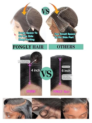 Fongly 13x6 Body Wave Lace Front Wig 26" Human Hair