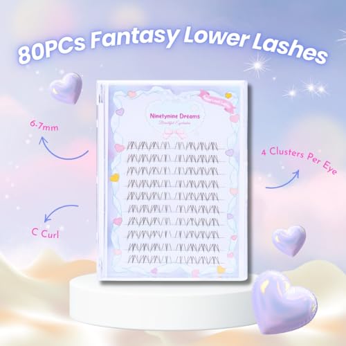 Ninetynine Dreams Lower Lash Clusters 6-7mm C Curl Individual Lashes