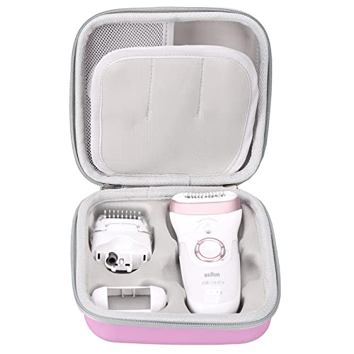 FBLFOBELI EVA Hard Case Compatible with Braun Silk-?pil 7 SE7-041/SE7-141/Silk-?pil 5 5-620/5 SE5-230/Silk-?pil 9 9-890/9 9-880/9 9-720 Epilator Facial Hair Removal (Purple)