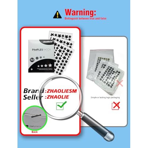 Black Star Pimple Patches for Face, 153 Counts Hydrocolloid Star Acne Patches, Cute Zit Covers for Face, Spot Stickers with Tea Tree, Salicylic Acid and Cica Oil
