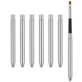 Retractable Lip Brush Set of 6 - Silver Lipstick Applicator