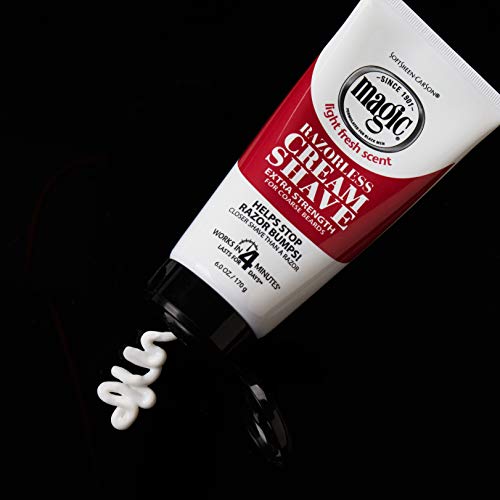 SoftSheen-Carson Magic Razorless Shaving Cream,Depilatory Hair Removal Cream for Body Hair,Extra Strength,Works in 4 Minutes for,6 oz,(Pack of 2)