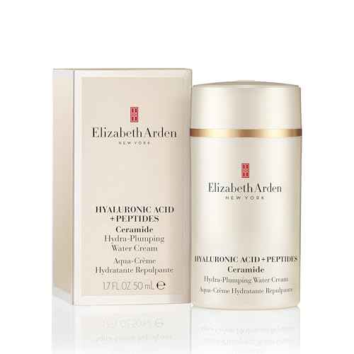 Elizabeth Arden Hyaluronic Acid + Peptides Ceramide Hydra-Plumping Water Cream, Lightweight Gel Texture, Firming Moisturizer, Skincare Gift for Women, 1.7 oz