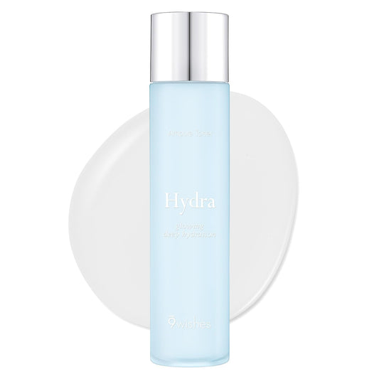 [9wishes] Hydra Ampule Toner 5.1Fl. Oz, 150ml Powerful Hydration with 52% Coconut Water - Moisturizing Facial Toner Essence (Hydra Toner)