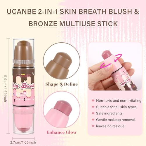 UCANBE 2-in-1 Blush & Bronzer Stick - Cream Makeup