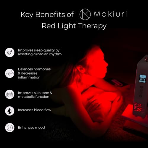Makiuri Red Light Therapy Panel - 60 LEDs, 5 Wavelengths