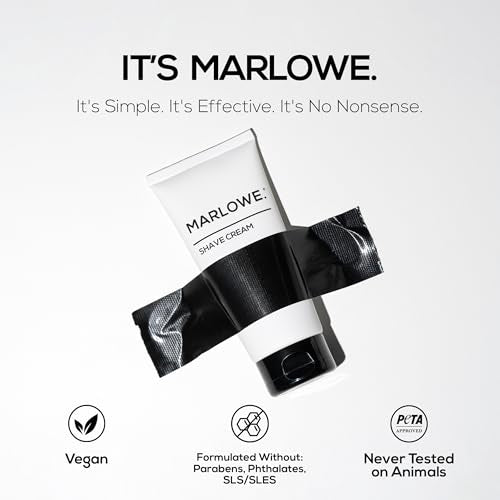 MARLOWE. No. 141 Shave Cream 6 oz, Conditioning Shaving Cream with Shea Butter & Coconut Oil, Smooths & Protects for a Close Shave, Aloe Citron Scent