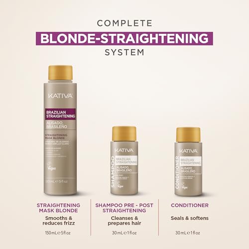 KATIVA Brazilian Keratin Hair Straightening Treatment for Blonde Hair