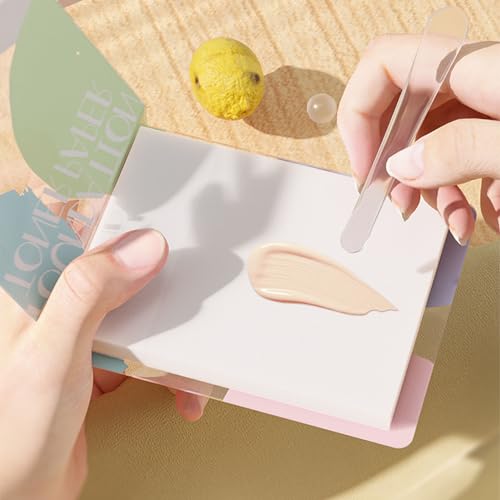 Disposable Makeup Mixing Palette Paper, 200 Sheets with Mixing Sticks