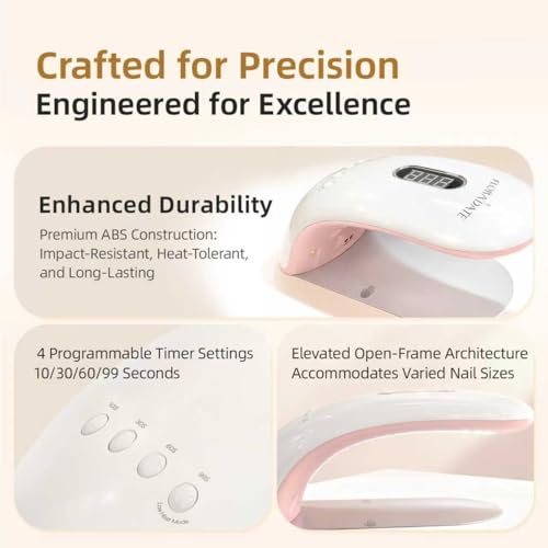 36W UV LED Nail Curing Lamp with 4 Timers & Auto Sensor for Gel Nails