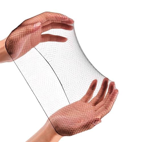 Pruvade - Invisible Hair Nets for Women & Men | Pack of 100 | Elastic 24" Mesh Hair Net for Buns, Long Hair & Short Hair - Hairnets for Ballet Dancers, Sleeping, Wig Storage, Food Service & More