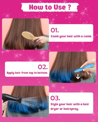 Hair Chalk for Girls - 14 Washable Colors Temporary Hair Dye Pens