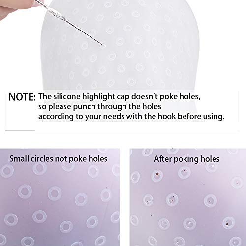Professional Silicone Highlight Caps Set - 2 PCS for Hair Coloring