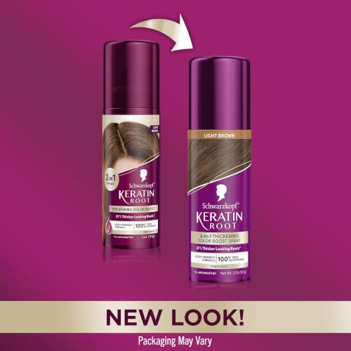 Schwarzkopf Keratin Root Temporary Hair Color Spray - Light Brown