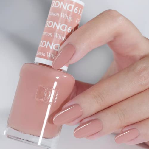 DND Gel Polish Set, Pink Collection, UV/LED Gel Polish and Air Dry Nail Lacquer, Matching Chip-Free Polish Duo, 613 Cinnamon Whip, 0.5 Fl Oz