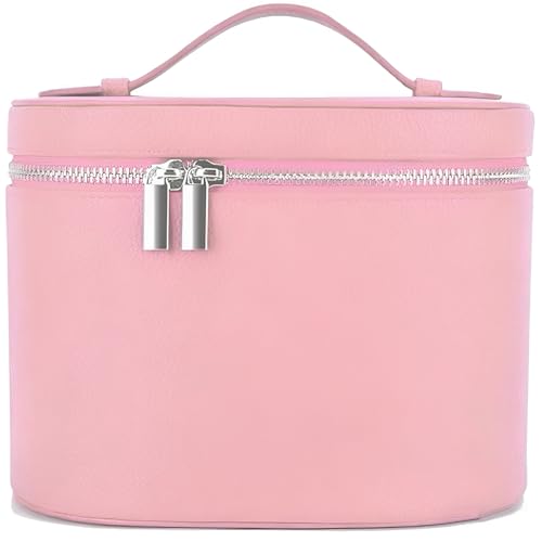Upgrade Makeup Bag Travel Toiletry Bag Portable Cosmetic Makeup Organizer Bag Detachable Compartments (Pink-cute-cool style)