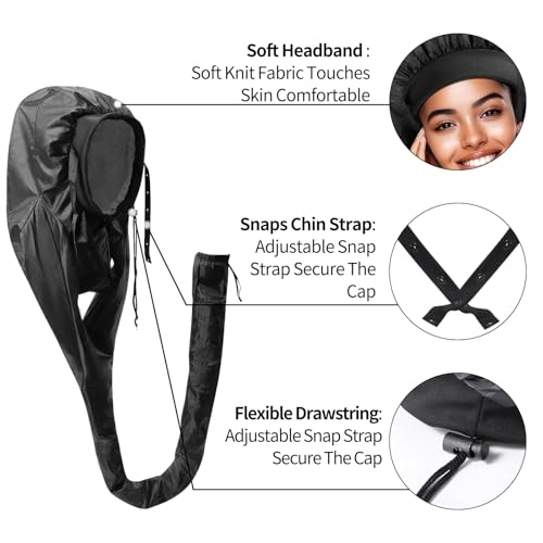 Hooded Hair Dryer Bonnet with Dual-Tube Heat | Hands-Free Drying