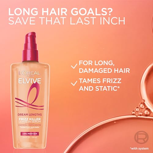 L'Oreal Paris Elvive Dream Lengths Frizz Killer Leave-In Serum 3.4oz