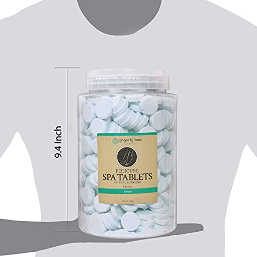 Ginger Lily Farms Pedicure Spa Tablets - Ocean Scent Foot Soak (500 Count)