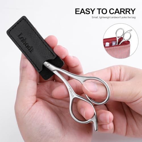 Eyebrow Shaping Scissors with Comb, 4.65-inch Trimmer for Women & Men