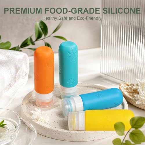 Amphism 16 Pack Travel Bottles Set - TSA Approved Silicone Containers