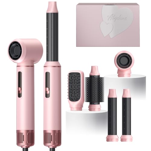Atopskins 5-in-1 Hot Air Styler Brush, 1000W Auto-Wrap Curler