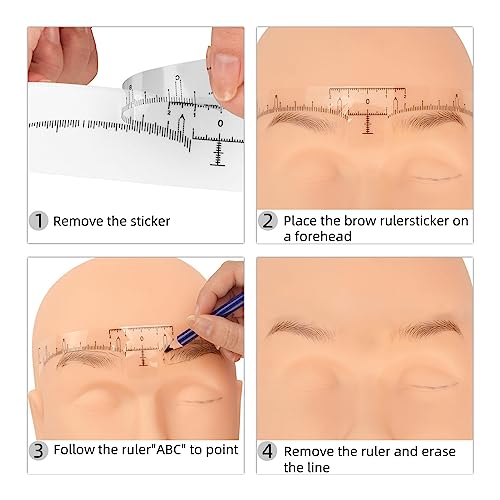 100pcs Disposable Eyebrow Ruler Stencils for Microblading