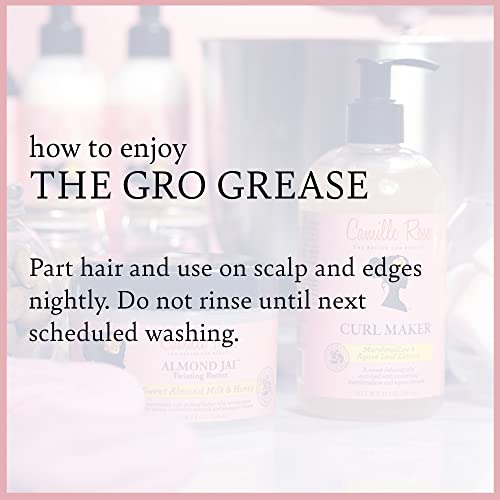 Camille Rose The Gro Grease for Hair Growth Stimulation, Length Retention, and Relief from a Dry, Itchy, Flaky Scalp