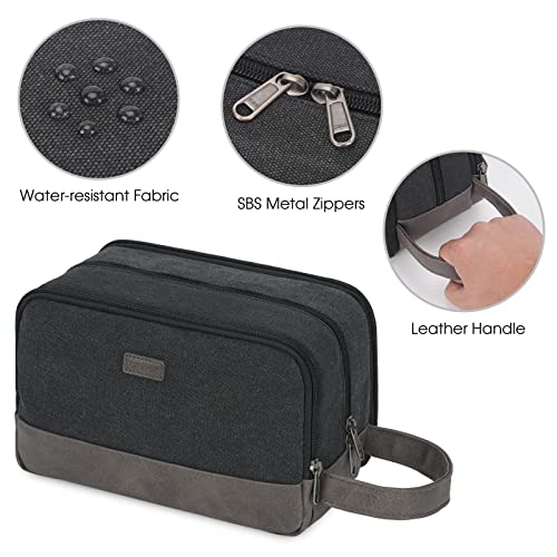WANDF Travel Toiletry Bag with Wet Compartment & Hanging Hook