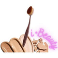 iBeauty¢â Make Up Contour Brush FaceWand Mermaid Oval Soft Rose Gold- FB1011 (Powder) Cruelty Free - Vegan Friendly