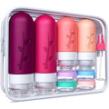 Tocelffe 18-Pack TSA Travel Bottles Set - Leak Proof Silicone Containers