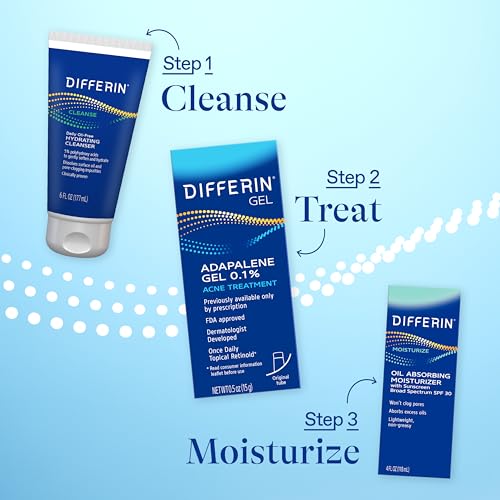 Differin Acne Treatment Gel 0.1% Adapalene, 15g Tube